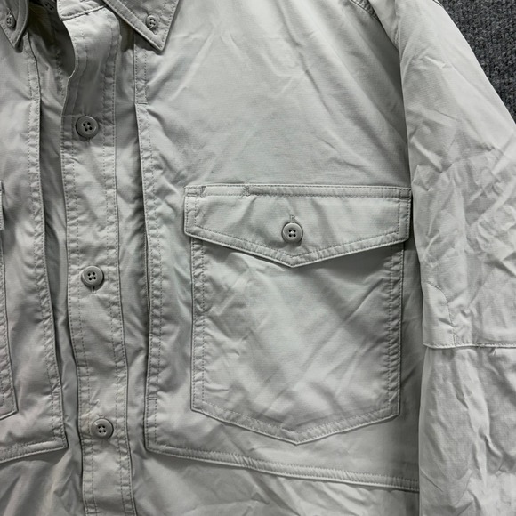 Alaskan Hardgear Duluth Trading Co Mens 3XL Long Sleeve Pocket Vented Shirt Gray - Picture 2 of 9